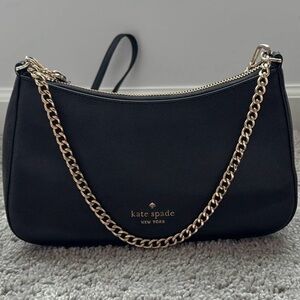 Kate Spade Black Bag with Gold Chain